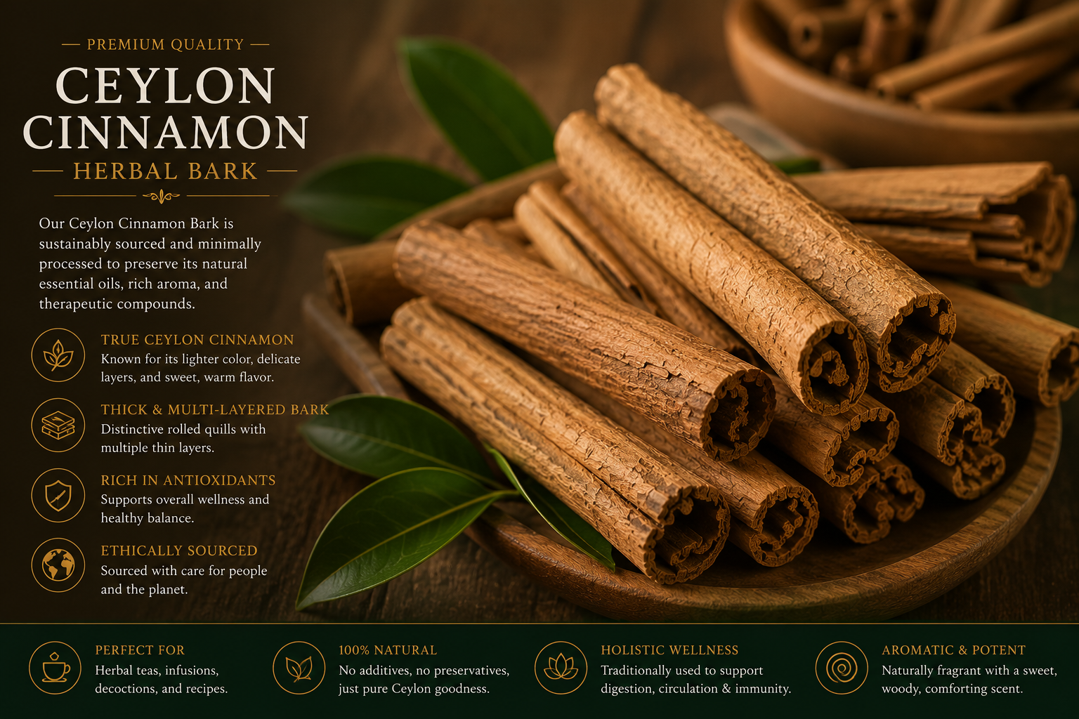 Ceylon Cinnamon (True Cinnamon Bark)